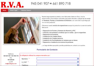 Páginas web de reparaciones de ventanas en Vitoria - CERAMBYX